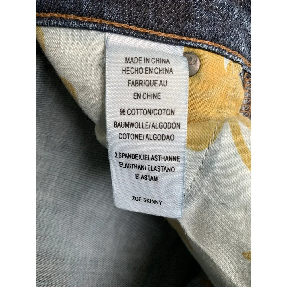 Lucky Brand Zoe Skinny Jeans Women's 4/27 Dark Wash Stretch Premium Denim EUC - Picture 7 of 12
